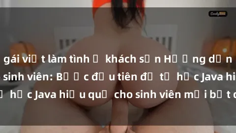 gái việt làm tình ở khách sạn Hướng dẫn cách học Java cho sinh viên: Bước đầu tiên để tự học Java hiệu quả cho sinh viên mới bắt đầu là gì?